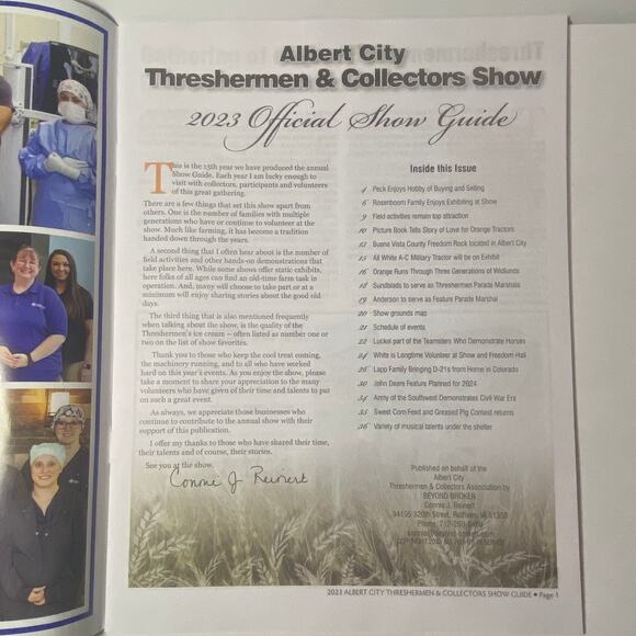 Thresher and Collectors Official Show Guide 2023 Albert City IA 40th Annual - Picture 4 of 6